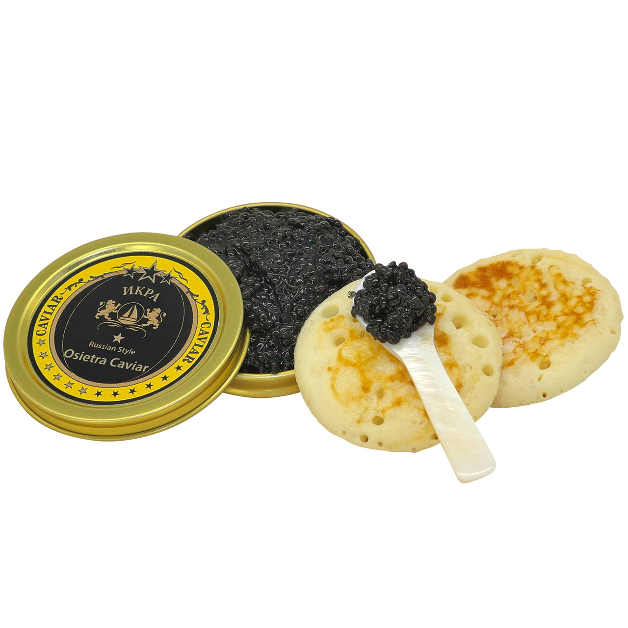 Caviar 3 x 1 once (Béluga, Osciètre, Baeri)